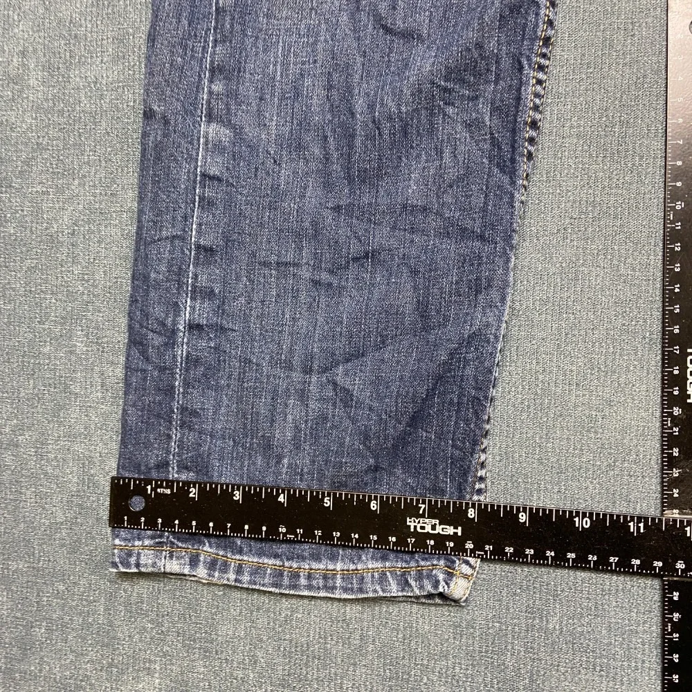 Levi's Jeans Mens 32x32 Blue Denim Cotton Stretch Straight Leg Zip Fly 5 Pockets